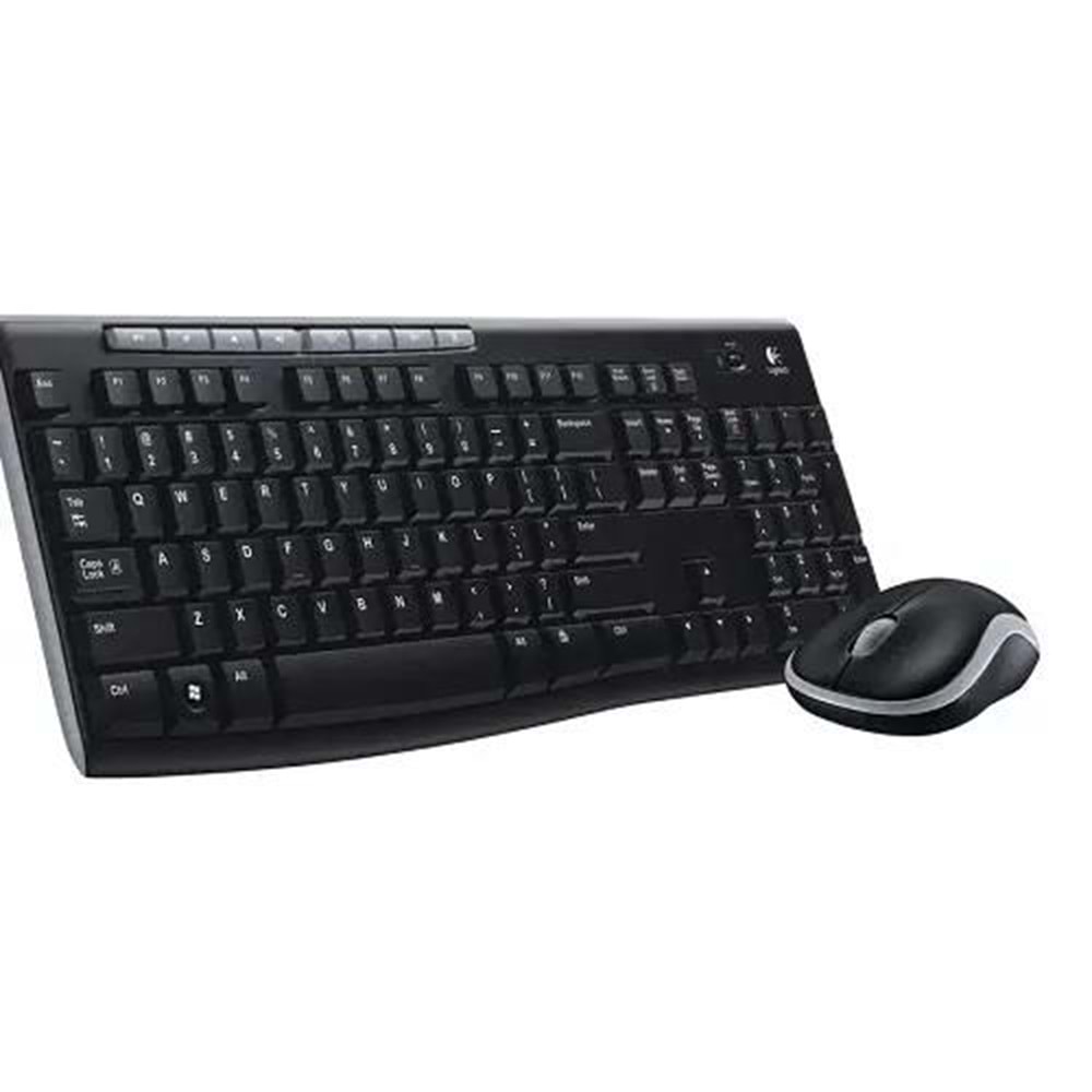 Logitech MK270 Kablosuz USB Alıcılı Türkçe Q Klavye Mouse Seti, Siyah 920-004525