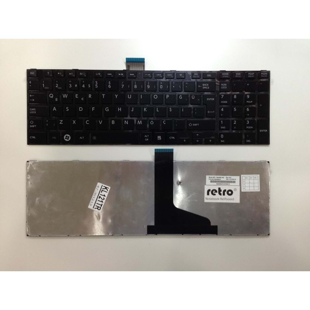 RETRO NBKL121TRX Toshiba Satellite C850, L850 Notebook Klavyesi - Siyah - TR - WF