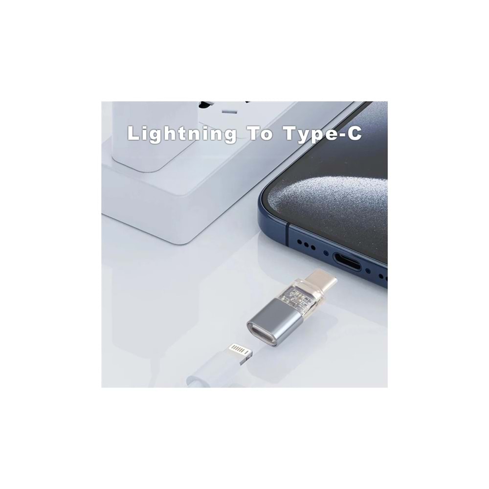 NBTech Type C -Apple Iphone Lightning Çevirici Dönüştürücü (KULAKLIK IÇİN UYUMLU DEĞİLDİR)