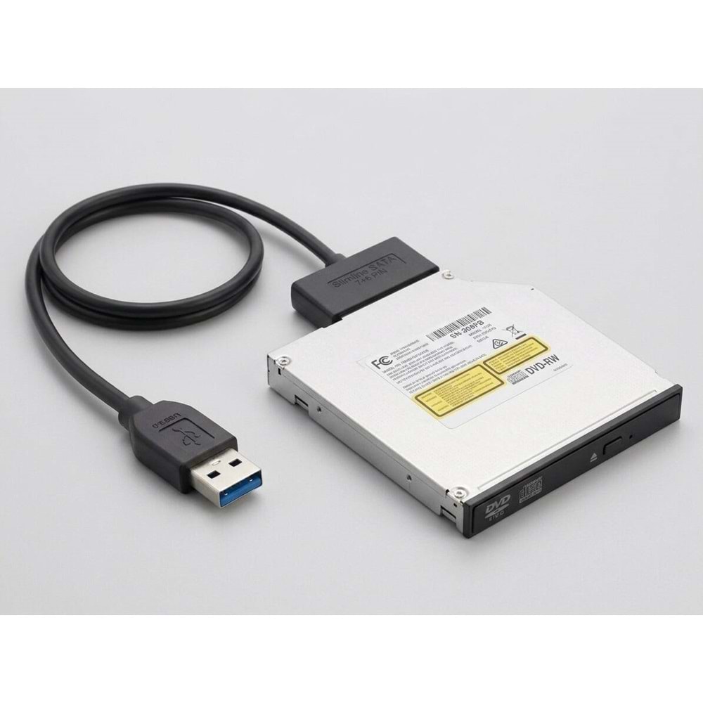 NBTech NB-2430 USB 3.0 Notebook DVD Usb Çevirici, Notebook CD/DVD Harici Bağlama Kablosu