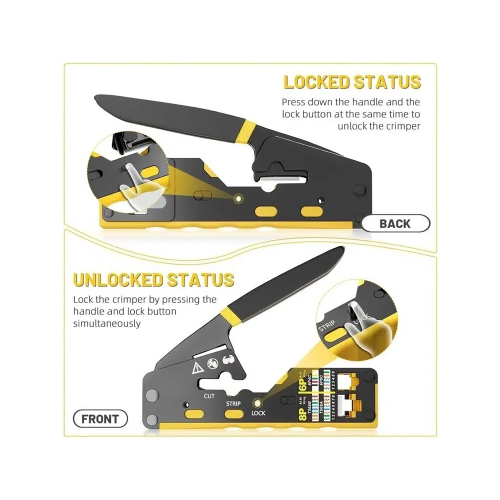 NBTech NB-379S CAT7 Yeni Nesil Sıkma Pensesi RG11 RG45 RG6 Cat5 Cat6 Cat7 Network Cat7 Pense