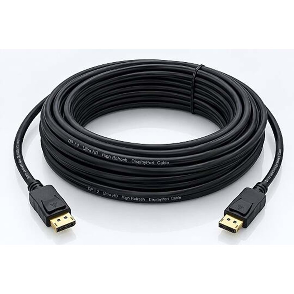NBTech NB-3820 20 Metre DisplayPort 1.2 Kablo 1080p 144Hz 4K 30Hz Altın Uçlu