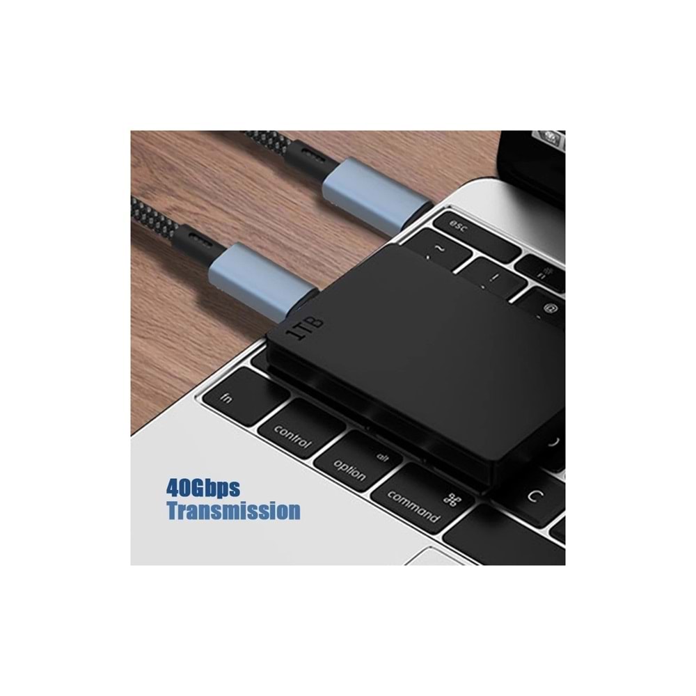 NBTech 0,50CM 240W 4.0 Thunderbolt Type-C to Type-C Şarj, Data ve 8K 60Hz Görüntü Aktarım Kablosu
