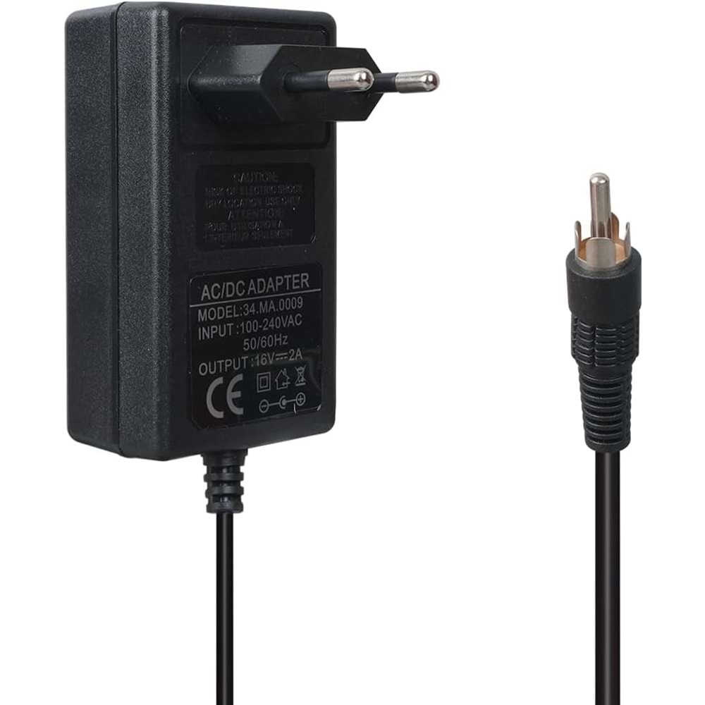 NBTech NB-AT162 16 Volt 2.5 Amper Tos Fişli RCA Santral Adaptörü,16V-2.5 A Tos Uçlu SANTRAL ADAPTÖRÜ