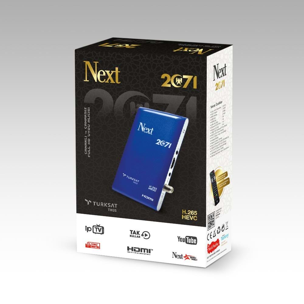 Next 2071 IPTV HEVC H.265 Çanaklı Çanaksız Mini HD Uydu Alıcısı