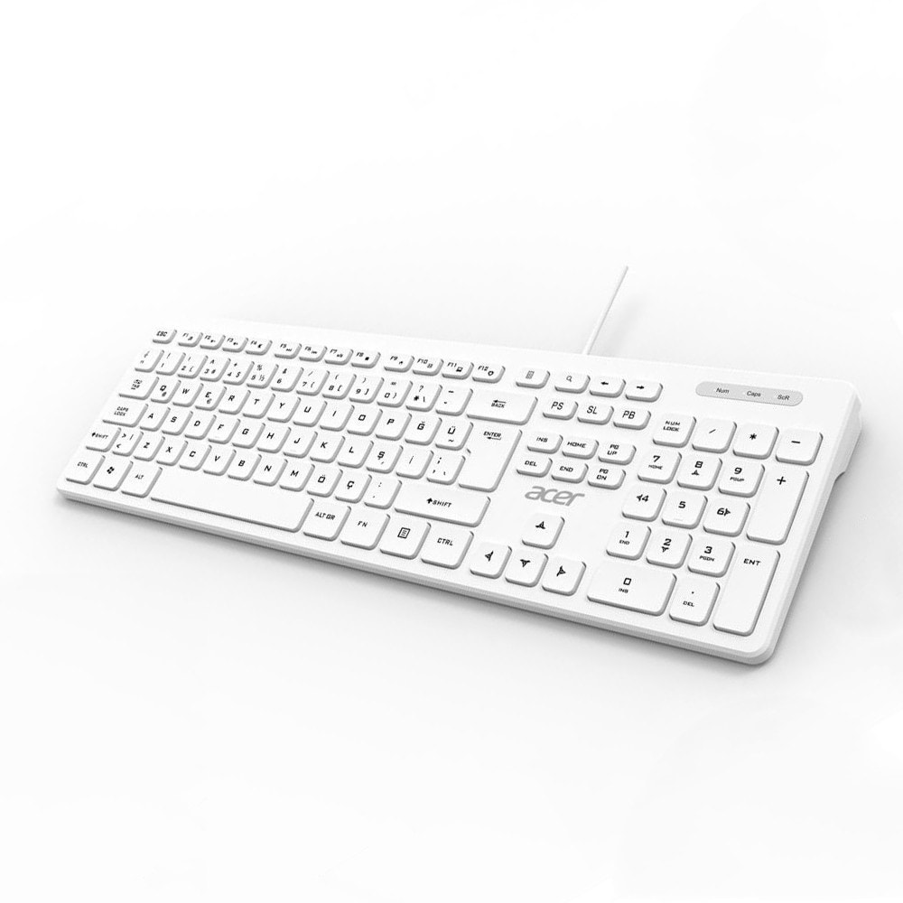 Acer OAK920 1.8 Metre Kablolu Beyaz Klavye Multimedya