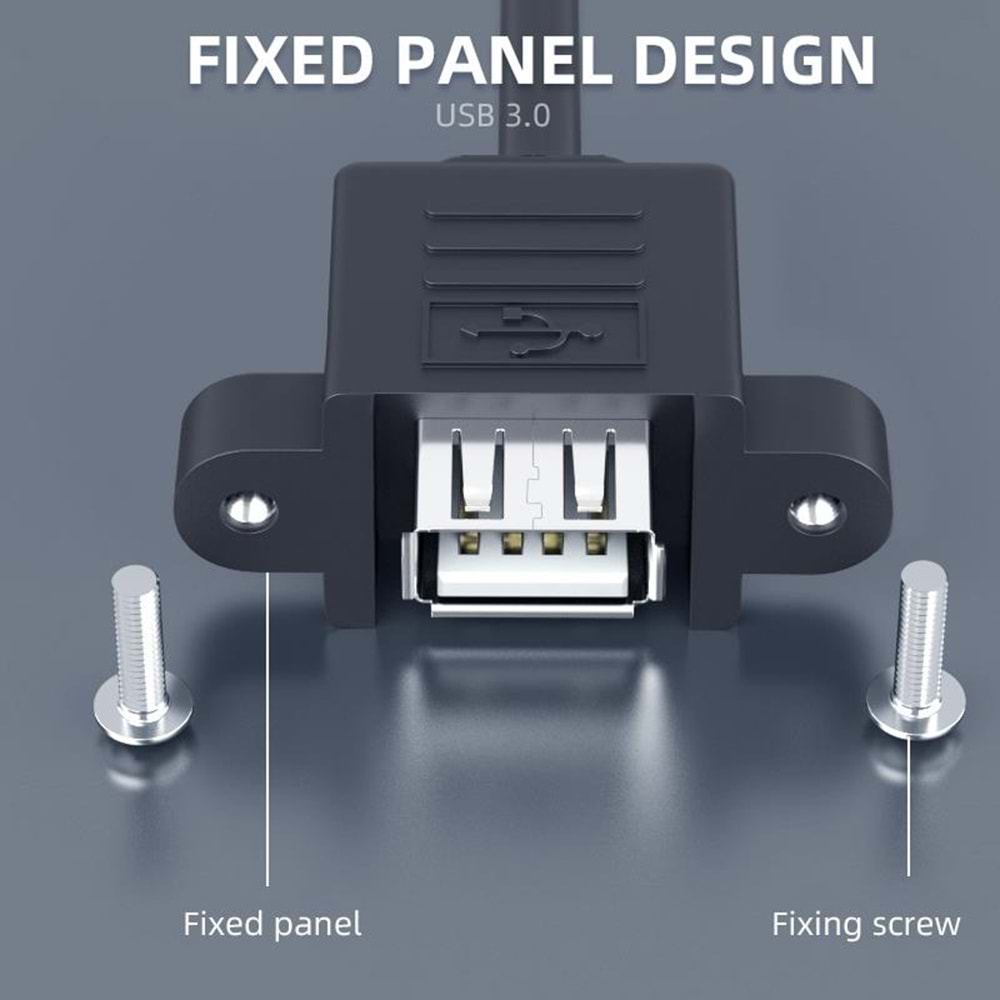 NBTech NB-1295 1.5 Metre USB Uzatma kablo, USB2.0 Erkek Dişi Kablo, Sabitlenebilir USB Uzatma Kablosu