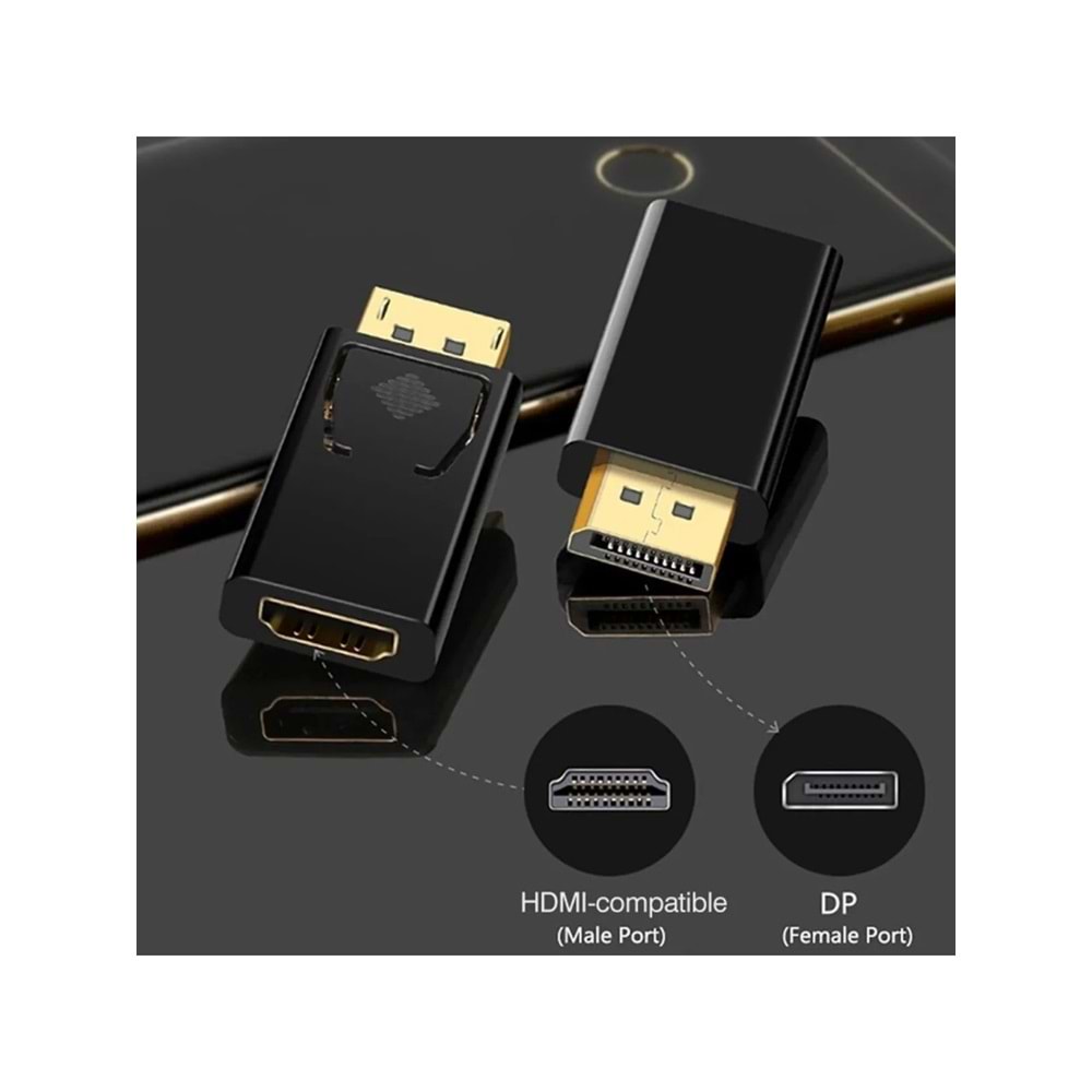 NBTech NB-1325-4K Display Port to HDMI Dönüştürücü, DP to 4K Hdmi Çevirici