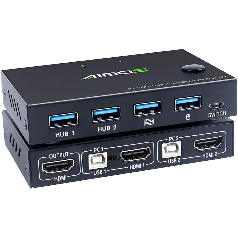 NBTech NB-2840 2.0v 4K HDMI KVM Switch, Manuel 2 Port HDMI KVM Switch, 2 Kasa 1 Monitör HDMI Switch