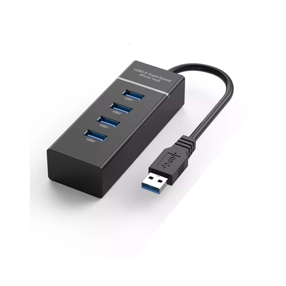 NBTech NB-3010 USB Hub, 4 Port USB 3.0 Çoklayıcı, USB Çoklayıcı Siyah