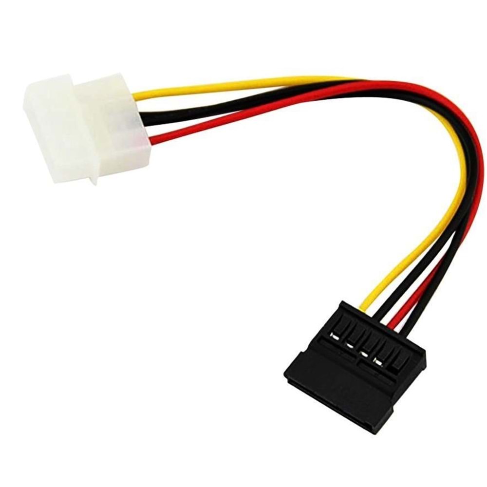 NBTech NB-4960 PSU Molex Sata Çevirici, Kasa içi HDD/DVD/SSD 4 pin Molex to Sata Power Güç Kablosu 15 cm