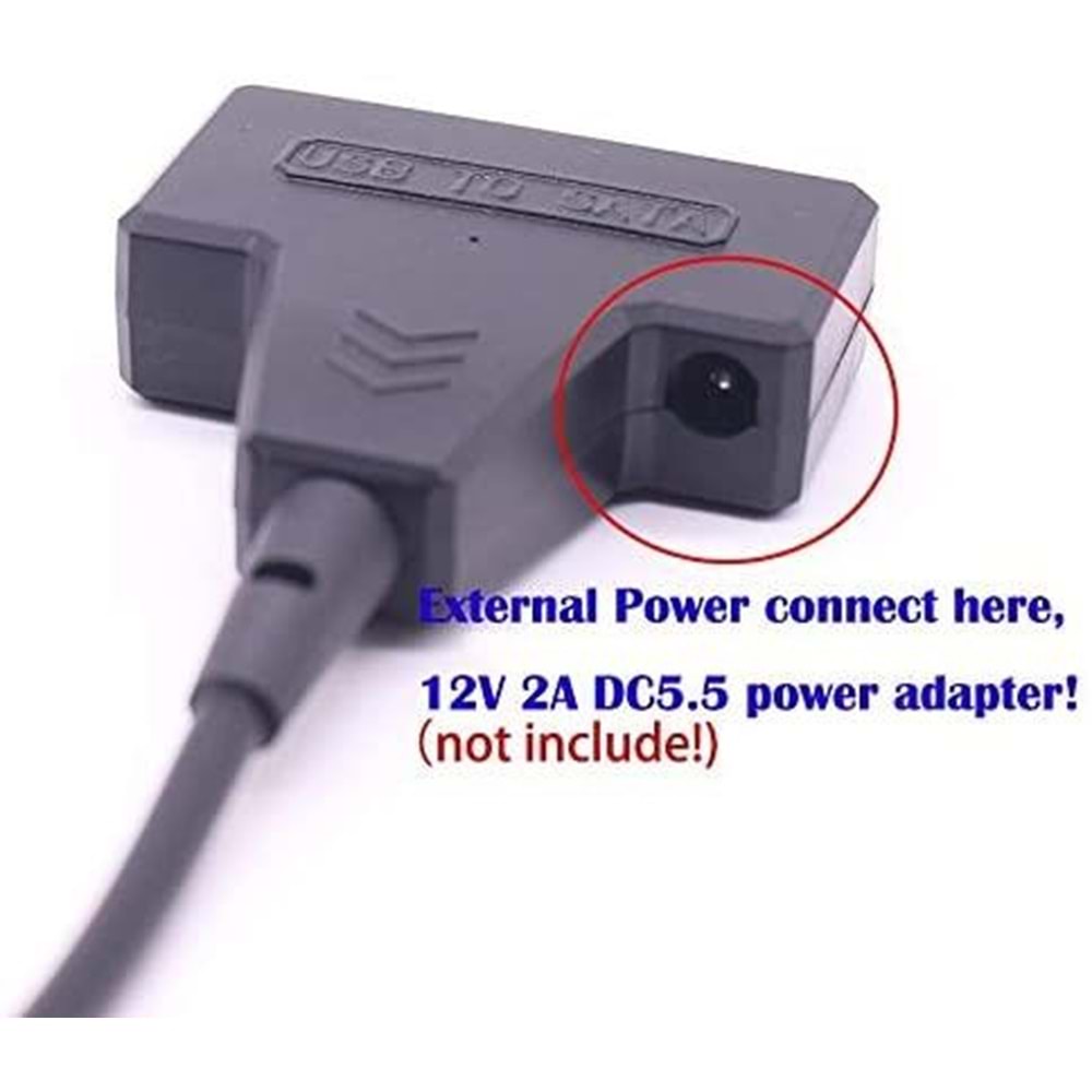 NBTech NB-5142 USB3.0 2.5 inç notebook Diski, 3.5 inç PC diski USB3.0 Çevirici, Sata Harddisk USB çevirici Kablo