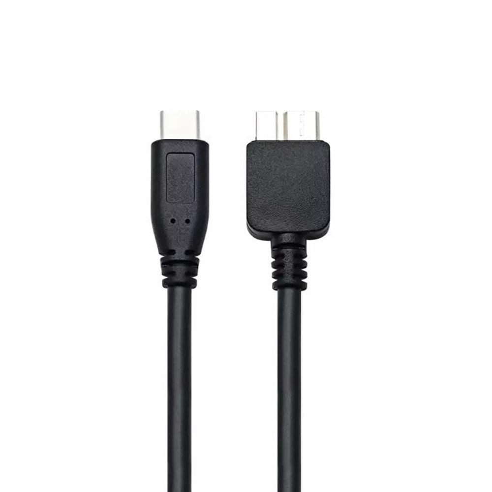NBTech NB-5240 0.5 Metre TYPE C to Micro USB B Kablo, 50 CM Type C Harici Harddisk kablosu, Type C Micro b Kablo, Type C USB b Kablo