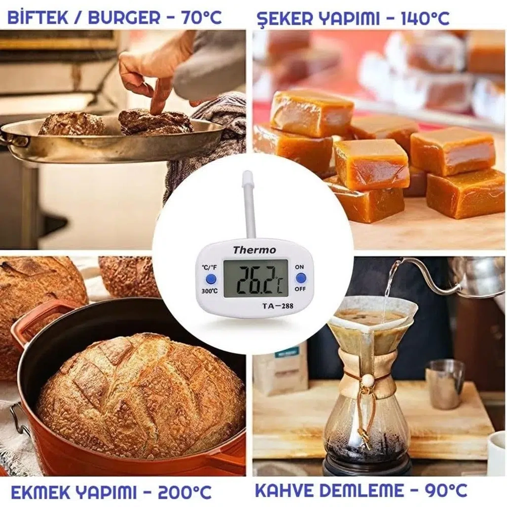 NBTech NB-60 Digital Mutfak Termometresi, Dijital Termometre, Çok Amaçlı Dijital Termometre