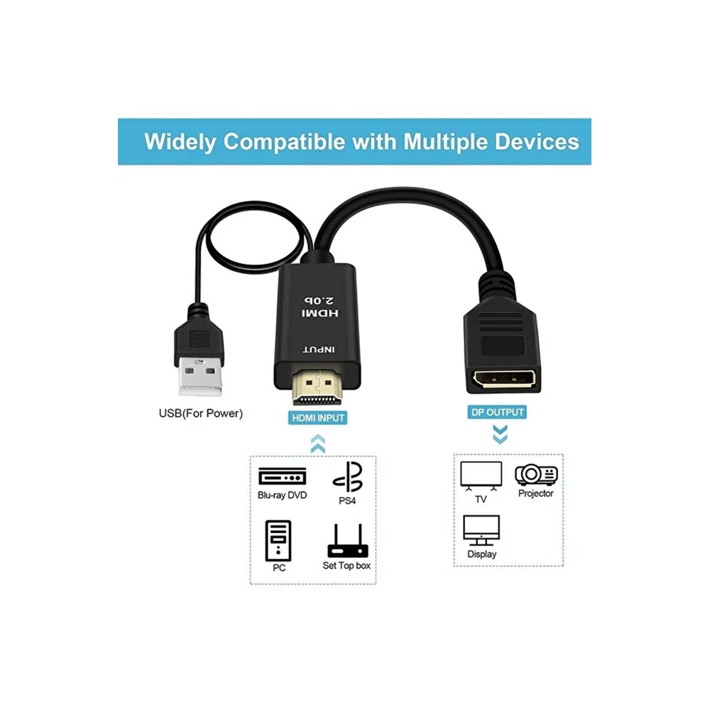 NBTech NB-7025 HDMI to DisplayPort 4K 60Hz Görüntü Dönüştürücü
