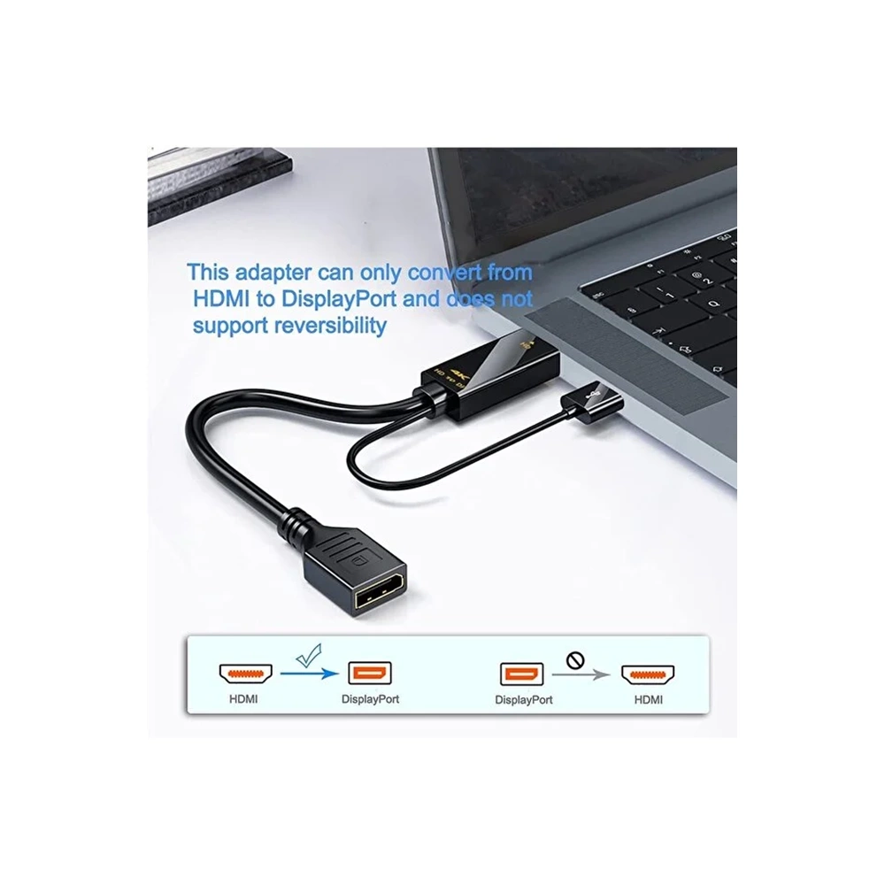 NBTech NB-7025 HDMI to DisplayPort 4K 60Hz Görüntü Dönüştürücü