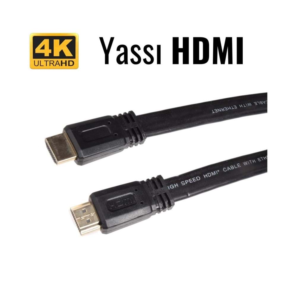 NBTech NB-HDR15 3D/4K/2K Full HD 1.4V Yassı HDMI Kablo 15 Metre