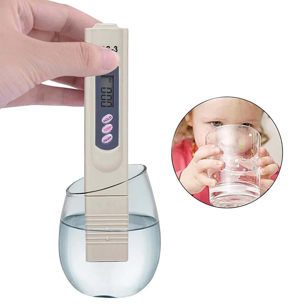 NBTech NB-TS-300 TDS Metre Termometreli Su Kalite Ölçer Pil+Kılıf Hediyeli