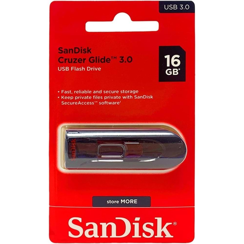 Sandisk Cruzer Glıde 16GB USB3.0 Flash Bellek SDCZ-600-016G-G35