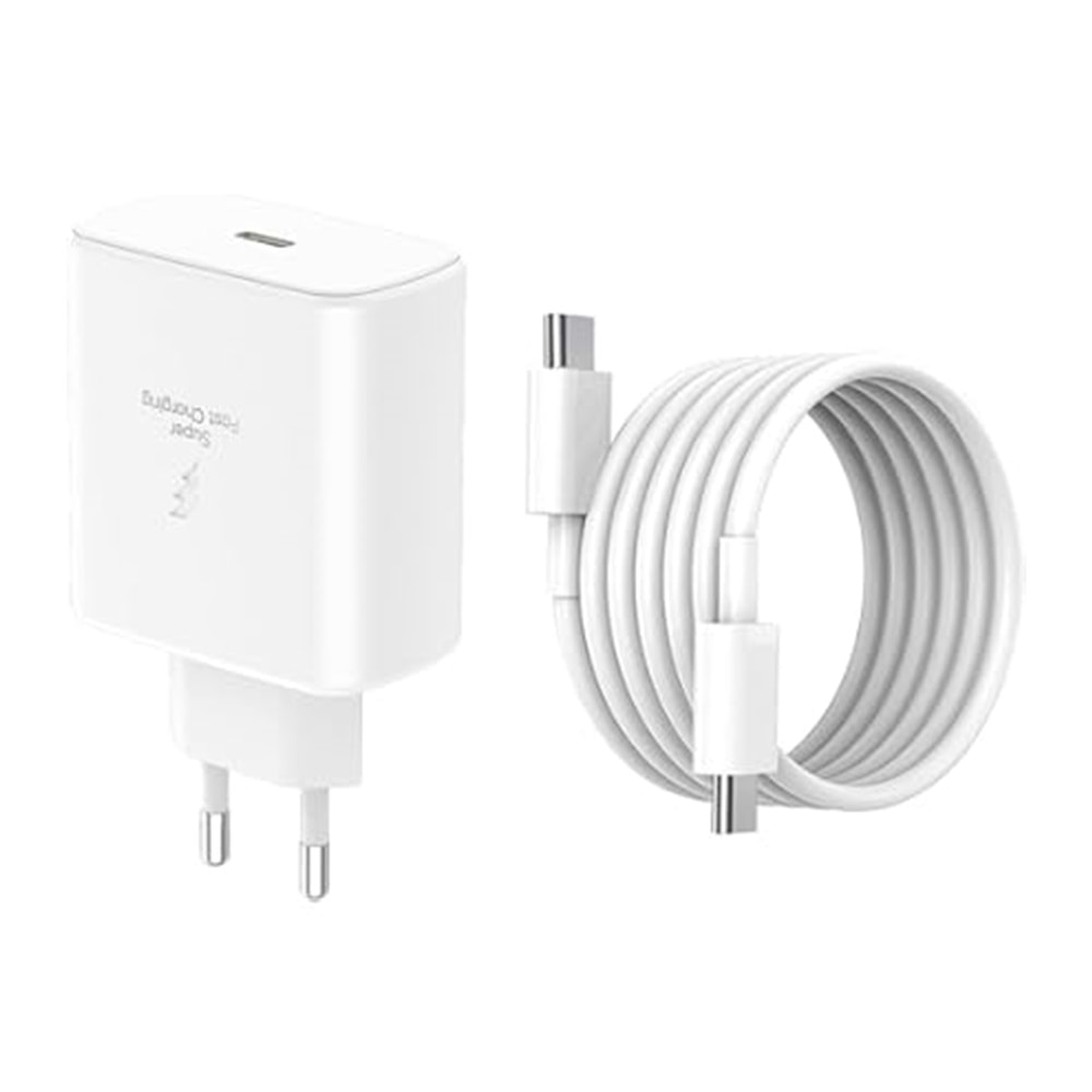 SUOMI Type-C Hızlı Şarj Adaptörü 45W Beyaz