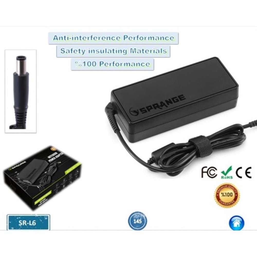 Sprange SRL6 90W 19.5V 4.62A 7.4*5.0mm DELL Notebook Standart Şarj Adaptör