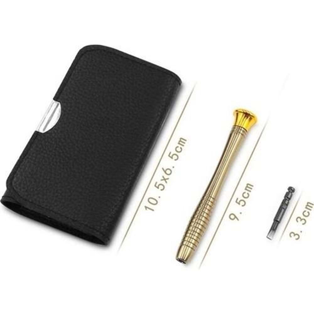 NBTech TRN-25 Deri kılıf Elektronikçi Tornavida Seti, Saatçi Tornavida Seti, Cep Telefonu Tornavida Seti, Bilgisayar Tamir Tornavida Seti, Mini Tornavida Seti 25'li