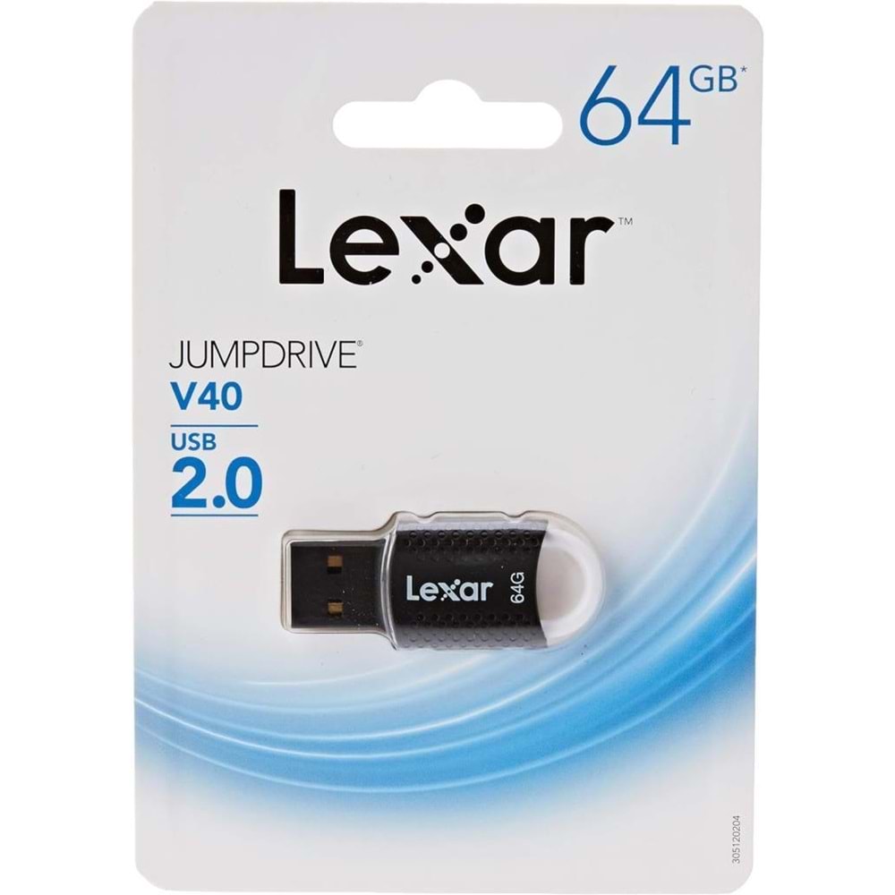 Lexar 64Gb Usb 2.0 Jump V40 Siyah Flash Bellek LJDV40-64GA