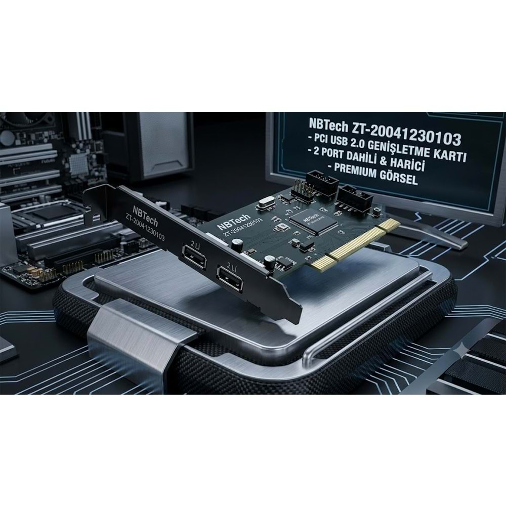 NBTech ZT-20041230103 PCI USB 2.0 2 Port USB Genişletme Kartı Dahili USB Kartı