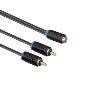 Hytech HY-B105 0.3m Dişi Stereo To 2 RCA Ses Kablosu