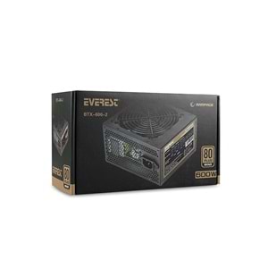 Everest BTX-600-2 600W 80 Plus Bronze Aktif PFC Gaming Power Supply Outlet