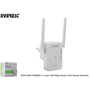 Everest EWR-N501 300Mbps 2.4GHz 1*WAN+1*LAN+WPS Router+AP+Repeater Wifi Range Extender