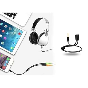 S-link SL-302MS 3.5mm Mikrofon Kulaklık Çoklayıcı Kablo, Çevirici