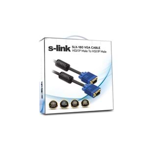 S-link SLX-180 VGA M/M 20m Monitör Kablosu