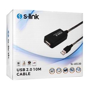 S-link SL-UE130 Usb2.0 10m USB Uzatma Kablosu
