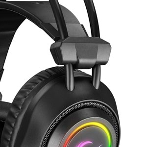 Rampage RM-K19 RAGING PLUS Siyah USB 7.1 Surround RGB Ledli Gaming Oyuncu Mikrofonlu Kulaklık