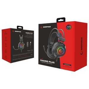 Rampage RM-K19 RAGING PLUS Siyah USB 7.1 Surround RGB Ledli Gaming Oyuncu Mikrofonlu Kulaklık