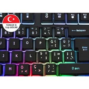 Everest KB-R800 METAFOR USB Gökkuşağı Aydınlatmalı Q Metal Yüzey Gaming Oyuncu Klavyesi