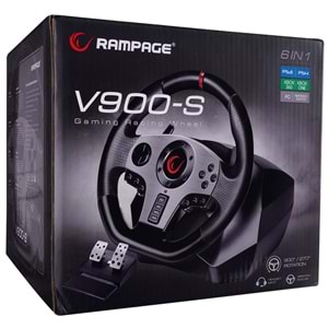 Rampage V900-S PS3/PS4/PC/XBOXONE/XBOX360 SWITCH 6 in 1 Pedallı Gaming Oyuncu Direksiyonu (Outlet)