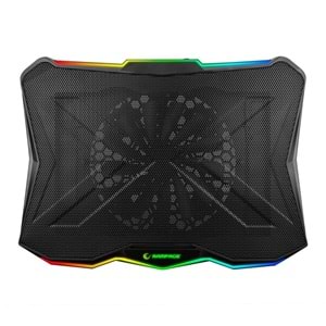 Rampage AD-RC8 SHOWY Siyah 180mm Fan 15-17 RGB Işıklı Notebook Soğutucu Stand OUTLET