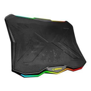 Rampage AD-RC8 SHOWY Siyah 180mm Fan 15-17 RGB Işıklı Notebook Soğutucu Stand OUTLET