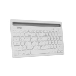 Everest KB-BT82 Beyaz/Gümüş Bluetooth Ultra İnce+Şarjlı Q Mac/Win/Android/Ios Uyumlu Kablosuz klavye OUTLET