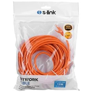 S-link SL-CAT610TR 10m Turuncu CAT6 Kablo, Gigabit Ethernet Kablosu
