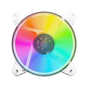 Rampage 6C-121 120mm Molex + 3 Pin Rainbow LED Kasa Fanı Outlet