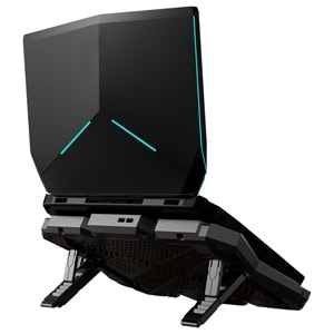 Rampage AD-RX44 X-GALE 6 Fanlı 12 RGB Işık Modlu 7 Kademe Standlı LCD Göstergeli Notebook Soğutucu