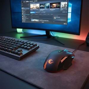 Rampage SMX-G38 CLAW USB 12800 DPI 7 Makro Tuşlu RGB Gaming Oyuncu Mouse