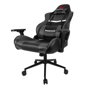 Rampage KL-R56 3D Kol,Tam Dökme Süngerli Siyah/Gri Oyuncu Koltuğu (OUTLET)