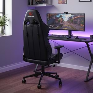 Rampage KL-R56 3D Kol,Tam Dökme Süngerli Siyah/Gri Oyuncu Koltuğu (OUTLET)