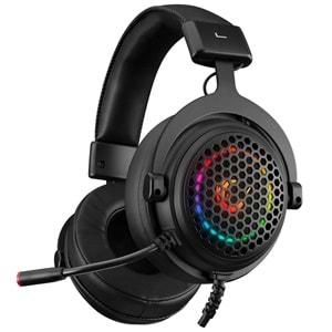 Rampage MAJESTY Siyah RGB LED USB 7.1 Surround Mikrofonlu Oyuncu Kulaklığı