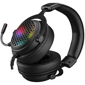 Rampage MAJESTY Siyah RGB LED USB 7.1 Surround Mikrofonlu Oyuncu Kulaklığı
