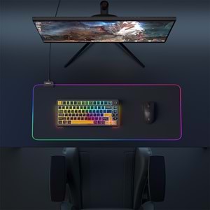 Rampage RGB XL (MP-22) Siyah 300*800*3mm RGB Ledli Gaming Mouse Pad (OUTLET-Kutu hasarlı)
